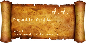 Augustin Aletta névjegykártya